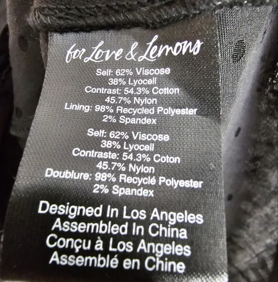 For Love and Lemons Natalie Mini Dress Black Size Medium New With Tags - Picture 8 of 10